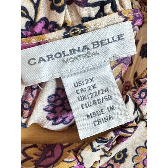 Women’s Plus Size 2X Blouses Floral Boho Ruffle Long Sleeve *Bundle of 2* - Picture 12 of 14